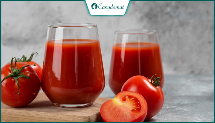 Uống gì để căng da mặt? Nước ép cà chua