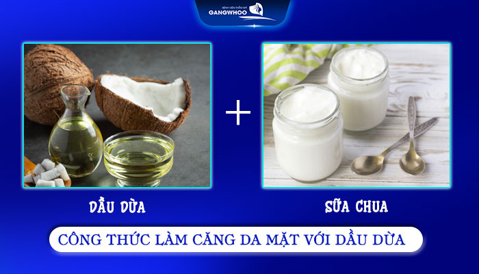 Làm căng da mặt bằng dầu dừa