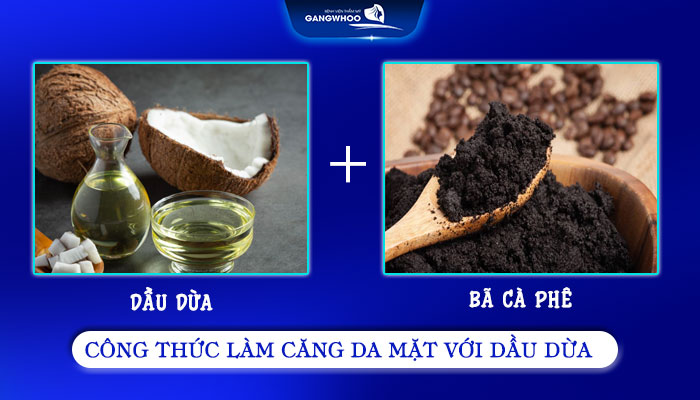 Làm căng da mặt bằng dầu dừa