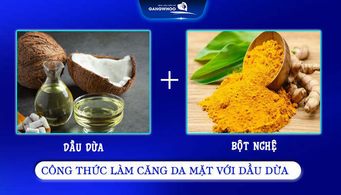 Làm căng da mặt bằng dầu dừa