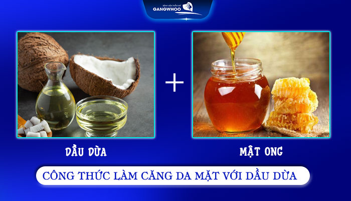 Làm căng da mặt bằng dầu dừa