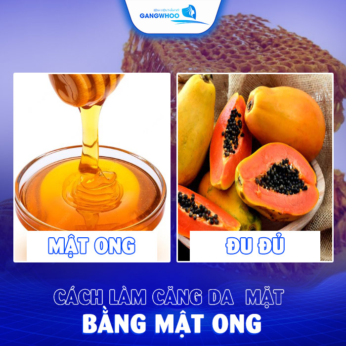 cách làm căng da mặt bằng mật ong
